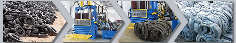 the process of tire baler