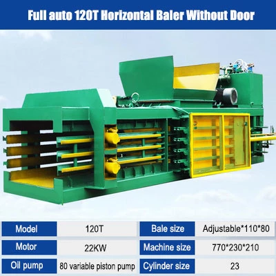 Cardboard Recycling Baler 4 120 ton Horizontal Cardboard Recycling Baler